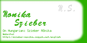 monika szieber business card