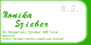 monika szieber business card